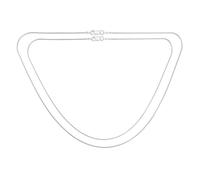 Conjunto De Dos Collares De Cadena De Serpiente Mágica De 8 Lados Flexibles Y Fuertes De 2MM De Plata De Ley .925 Para Mujeres Y Hombres De 16 Y 18 Pulgadas