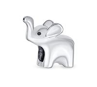 Bling Jewelry Lucky Zoo Animal Buena Suerte Trunk Up Elefante Bead Charm Para Mujer Adolescente Pulido .925 Plata Esterlina Se Ajusta Pulsera Europea