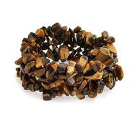 Bling Jewelry Ojo De Tigre Marrón Chip Piedra Ancho Chunky Cluster Multi Strand Collar Llamativo Para Mujer