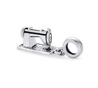 Bling Jewelry Personalizado Diseñador De Moda Costurera Máquina De Coser Colgante Abalorios Dije Para Mujer Adolescente Oxidado .925 Plata De Ley Se Adapta A Pulsera Europea