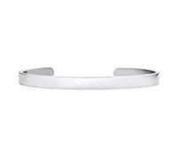 Bling Jewelry Personalizar Unisex Plana Delgada Apilable Brazalete Pulsera Para Hombres Mujeres Adolescentes Negro Plateado Tono De Plata De Acero Inoxidable Personalizable