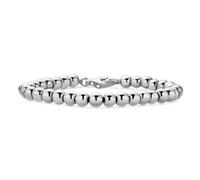 Bling Jewelry Pulsera De Cadena De Bolas De Plata Esterlina .925 Tradicional Simple Lisa Ligera Y Hecha A Mano En Polonia Para Mujeres De 6 MM De Diámetro Y 7 Pulgadas De Largo