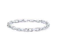 Bling Jewelry Pulsera De Eslabones Anchor Oval Forzata De Plata Esterlina .925 Sólida Y Gruesa De 5MM Para Hombres Hecha En Italia De 8.5 Pulgadas