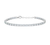 Bling Jewelry Pulsera De Tenis De Topacio Azul Cielo Natural De Hebra Simple Para Mujeres Plata Esterlina .925 Piedra De Nacimiento De Diciembre 7 7.5 Pulgadas