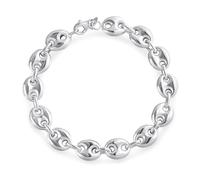 Bling Jewelry Pulsera Unisex De Cadena Marinera Hinchada De Eslabones De Ancla Náutica De Plata Esterlina .925 Para Mujeres Y Hombres De 9 Mm De Ancho Y 8 Pulgadas De Largo