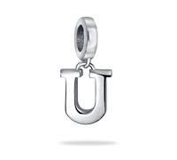Bling Jewelry Regalo Personalizado Bloque Letra U Alfabeto Inicial Colgante Charm Bead Para Mujer Para Adolescente .925 Plata De Ley Para Pulsera Europea