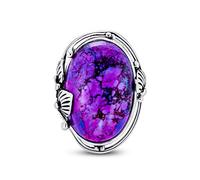 Bling Jewelry Southwest Boho Estilo Cúpula Grande Cabujón Ovalado Piedra Preciosa Bisel Hoja Conjunto Azul Púrpura Turquesa Occidental Collar Llamativo Para Mujer Oxidado .925 Plata De Ley