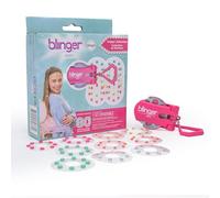 blinger Mini Starter Kit - Hair gems - Happy - 80 Piedras de Imitación Mini Gem Stamper - Seguro para el Cabello - Bling In, Brush Out