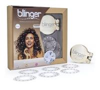 blinger Shimmer Set - NUEVO blinger Herramienta de Estilo Chapado en Metal Dorado + 90 Cristales Swarovski Genuinos - Añade instantáneamente Cristales Swarovski a tu Cabello - Bling in, Brush out
