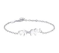 BlingGem Pulsera para Mujer Plata de Ley 925 Pulsera Elefante 2 Generaciones para Madre e Hija Joyas de Animales Regalo para Mujeres