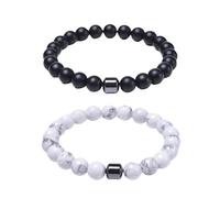 BlingNook Glame - Pulsera antitabaco para hombre, ajustable, con cuentas de hematita para dejar de fumar, reduce la necesidad de cigarrillos, deja de antojos, alivia la ansiedad y el estrés, Talla