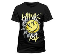Blink-182 Big Smile Hombre Camiseta Negro S 100% algodón Regular