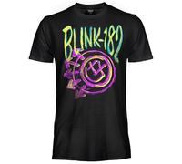 Blink-182 - Camiseta oficial Smiley Blink. Camiseta unisex de algodón, camiseta de ajuste regular para adulto y niño, Negro , M
