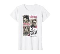 Blink-182 Oficial Una Vez Más Camiseta, Mujer, Blanco, M