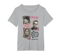 Blink-182 Oficial Una Vez Más Camiseta, Mujer Tallas Grandes, Gris Jaspeado, 5XL Grande