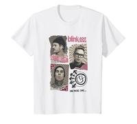 Blink-182 Oficial Una Vez Más Camiseta, Niños, Blanco, 10 años