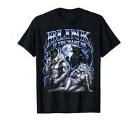 Blink If You Want Me Alpha Wolf Meme Bootleg Y2K Graphic Camiseta