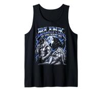 Blink If You Want Me Alpha Wolf Meme Bootleg Y2K Graphic Camiseta sin Mangas