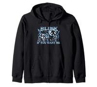 Blink If You Want Me - Cool Funny Wolf Meme Chicos Novedad Hombres Sudadera con Capucha