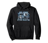 Blink If You Want Me - Cool Funny Wolf Meme Chicos Novedad Hombres Sudadera con Capucha