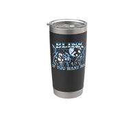 Blink If You Want Me - Cool Funny Wolf Meme Chicos Novedad Hombres Vaso térmico de acero inoxidable de doble pared