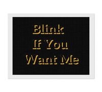 Blink If You Want Me - Pintura artística de diamantes divertida sin marco con kits de diamantes para colgar, artes colgantes de 12 x 8 pulgadas, 16 x 12 pulgadas, 20 x 16 pulgadas