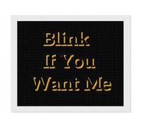 Blink If You Want Me - Pintura artística de diamantes divertida sin marco con kits de diamantes para colgar, artes colgantes de 12 x 8 pulgadas, 16 x 12 pulgadas, 20 x 16 pulgadas