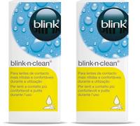 blink n-clean gotas hidratantes/BAUSCH + LOMB / 15ml compatible con lentes de contacto (Paquete de 2)