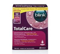 Blink - Solución de desinfección, almacenamiento, humectación, doble paquete y limpiador diario de AMO (reemplaza a TotalCare)