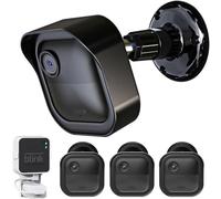 Blink Soporte de pared para cámara al aire libre, 3 unidades de carcasa protectora de plástico y soporte ajustable de 360 grados con módulo de sincronización de parpadeo, 2 salidas de montaje para