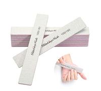 BlinkingNails 10pcs Nail File 100/180 Grit, 10 piezas Lima de uñas 100/180, Professional Nail Files and Buffers for Natural Nails, Lima de uñas Profesional y Tampón Natural de uñas, Double Sides