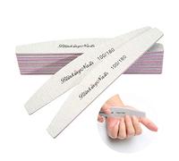 BlinkingNails Lima de Uñas Desechable 100/180 Nail Files and Buffers Sanding File Set, Archivos de Uñas de Dedo Profesionales Nail File, Double Sided Washable Block File for Nails Emery Boards File