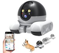 Blinky Robot,Pet Camera,Robot Camera on Wheels,Rolling Robot Camera with Talk,Blinkybot Camera,360° Cameras On Wheels 1080p Dual Lens with App Control,2-Way Talk,Night Vision,For Pets,Elderly,Home-A
