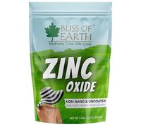 Bliss of Earth Polvo de óxido de zinc de 453 g, no nano y sin revestimiento para productos cosméticos y de bricolaje, protector solar, jabón, loción