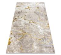 BLISS Z197AZ147 alfombra beige obscuro / dorado - Mármol moderna estructural 180x270 cm