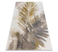 BLISS Z216AZ137 alfombra crema / dorado - Hojas de palma moderna estructural 200x290 cm