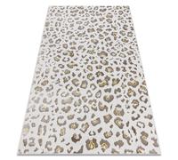 BLISS Z232AZ128 alfombra crema / beige - Patrón de leopardo moderna estructural 160x220 cm