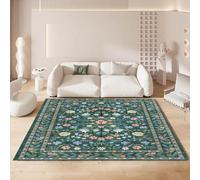 Blissbuilt Alfombra Lavable Alfombra Boho para salón 60×180cm | Grandes Alfombras Persas con diseño Floral y Plantas pelo corto y antideslizante para dormitorio, oficina, comedor