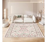 Blissbuilt Alfombra Lavable Alfombra Boho para salón 60×180cm | Grandes Alfombras Persas con diseño Floral y Plantas pelo corto y antideslizante para dormitorio, oficina, comedor