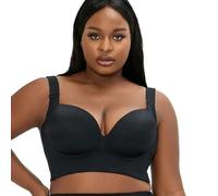 Blissbuilt Sujetador Push Up Sin Costuras Mujer Sexy Scollo a V Suave Comodos Bra Cómodo Soporte Bralette Clásicos Diarios Sujetador sin Espalda Alto Impacto para Diario,Fiesta y Citas Tallas Grandes