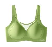 Blissbuilt Sujetador sin Aros Mujer Tallas Grandes Suave Comodos Bra Cobertura Completa Bralette Clásicos Diarios Alto Impacto Bandolera Ajustable para Diario,Fiesta y Citas M-5XL