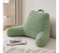 Blissful Diary Almohada de lectura, almohada de respaldo con espuma viscoelástica triturada para adultos y niños, diseñada para sentarse en la cama y el sofá, incluye brazos, bolsillos y funda lavable