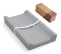 Blissful Diary Cambiador de bebé con forro de espuma impermeable, incluye una funda suave y lavable, cambiador contorneado para parte superior de tocador con parte inferior antideslizante, 32 x 16