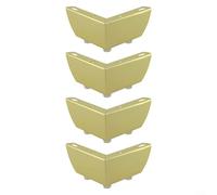 BlissfulAbode 4 patas triangulares de metal que mejoran el soporte para varios tipos de muebles (dorado)