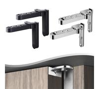 BlissfulAbode Bisagra invisible para puerta, bisagra mundial, bisagra ajustable superior e inferior, color plateado