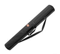 BlissfulAbode Bolsa de almacenamiento multiusos para caña de pescar en lona, ideal para almacenamiento de equipos de pesca con diseño plegable y ahorro de espacio, como lo muestra la imagen, negro