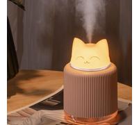 BlissfulAbode Bonita forma de gato para mini humidificador de coche, oficina, escritorio, USB, 2 colores, color blanco