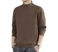 BlissfulAbode Camisa térmica suave y elástica para hombre, manga larga | Tejido grueso para mayor calidez, diseño suave de cuello redondo, capa base ideal para días fríos de invierno