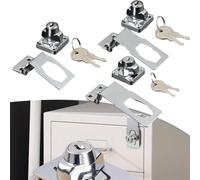 BlissfulAbode Cerradura de 90 grados, cerradura de cajón de refrigerador, cerradura de puerta de armario, cerradura de armario de casa, 2.5 pulgadas