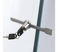 BlissfulAbode Cerradura de puerta corredera de cristal de aleación de zinc con llave deslizante para escaparate